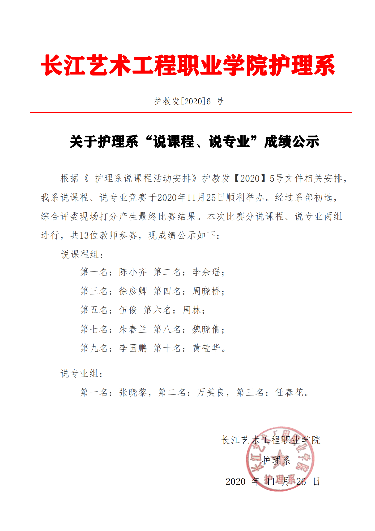 关于护理系说课程、说专业成绩公示的通知_00.png